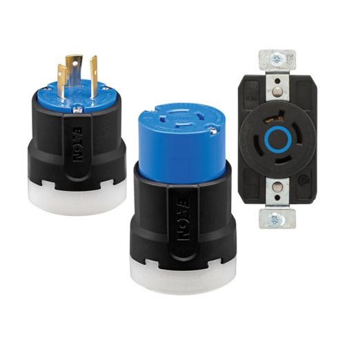 Cooper 20A, 250V Color Coded Locking Plug, #14-8 AWG