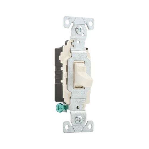 Eaton 15A Commercial Toggle Switch in Light Almond- 120/277V