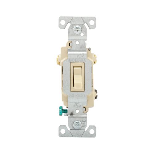 Eaton Three-Way 15A Commercial Toggle Switch in Ivory- 120/277V