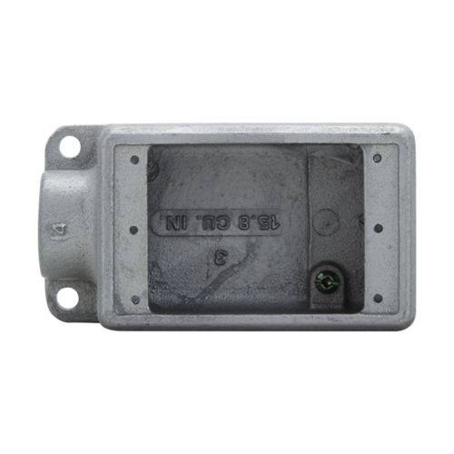 Eaton Crouse-Hinds Condulet FS device box, Feraloy Iron Alloy, Single-Gang, 3/4 Inch