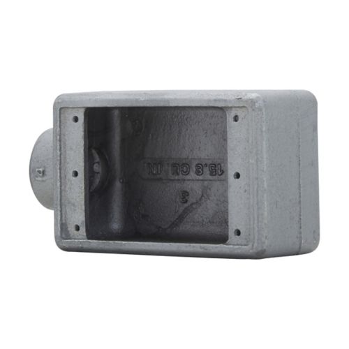 Eaton Crouse-Hinds Condulet FS device box, Feraloy Iron Alloy, Single-Gang, 3/4 Inch