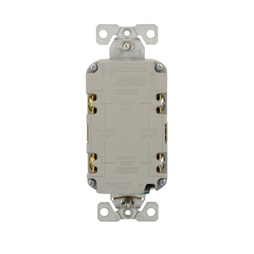 Eaton Self-Test GFCI, 15A, 125V, Ivory, Slim Design