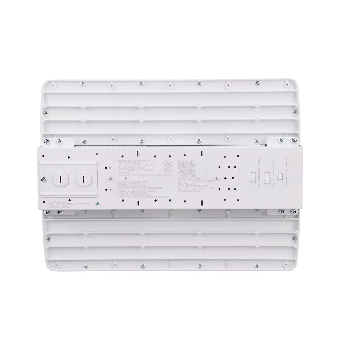 LED Linear High Bay, Power 160/130/100W, Optic and Color Select 277-480V