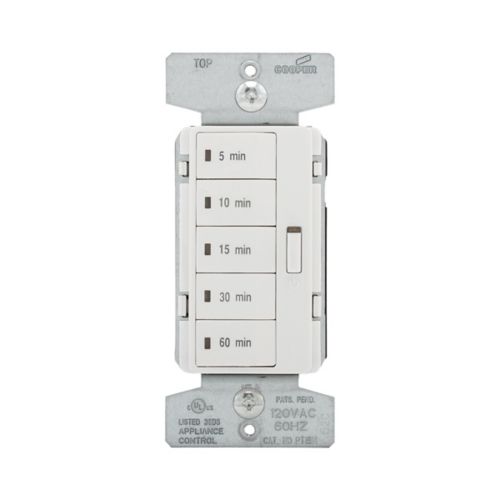 Eaton Accell Minute Timer, 15A, 120V, White- 1800W - Cooper