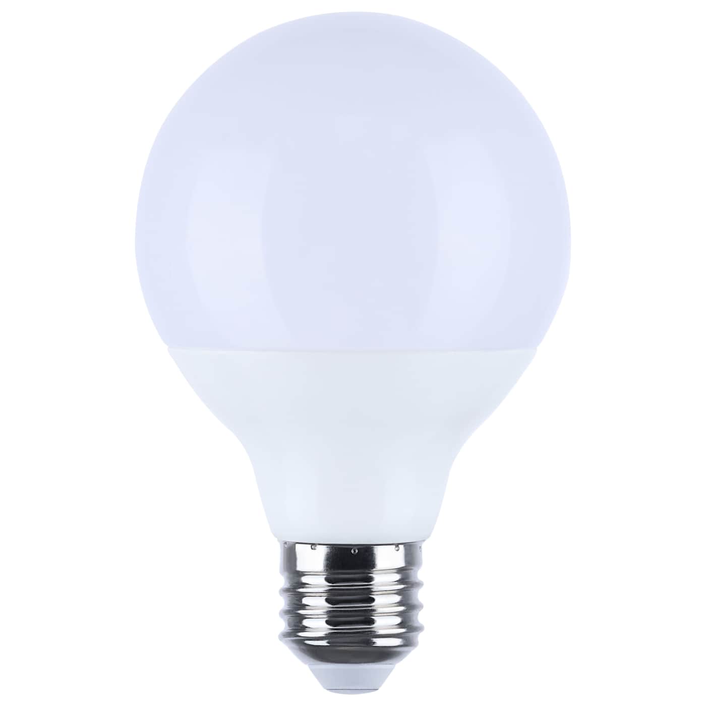 Satco LED RGB G25 light bulb, 10W, medium base, 2700K-5000K RGBTW, 120V, energy-efficient lighting with color options.