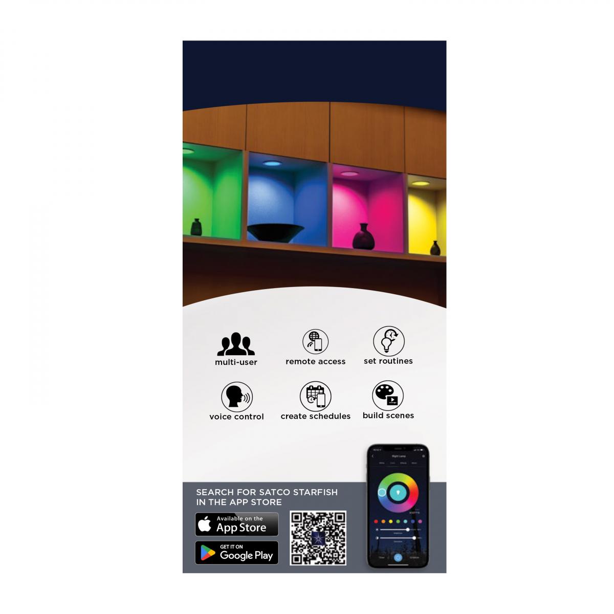 RGB & Tunable White 13 Watt; LED Retrofit Downlight; 5-6 In