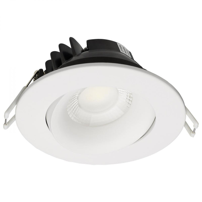 12 Watt LED Direct Wire Downlight; Gimbaled; 3.5 Inch; CCT Selectable; Round