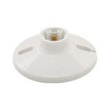 White Eaton keyless lamp holder switch with medium base, suitable for 14-10 AWG wiring, 250V, 660W, by Cooper.