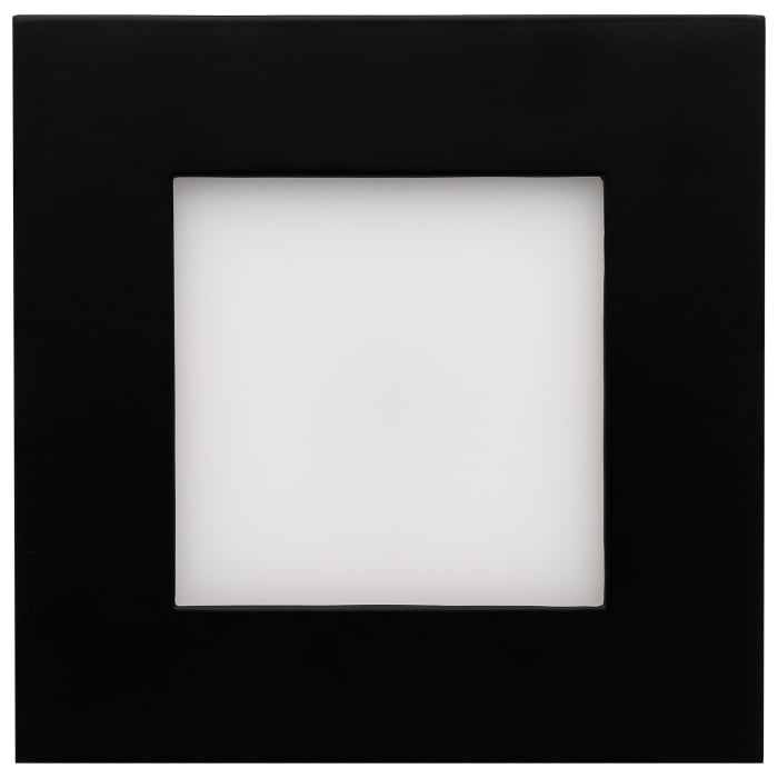 4 Inch Black Square 10 Watt LED Direct Wire Downlight; CCT Selectable