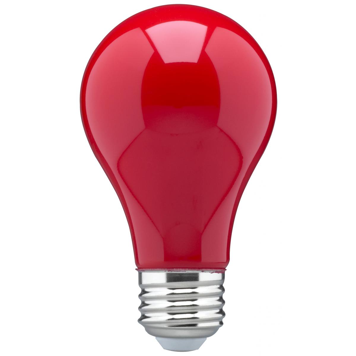 LED RED A19 8 Watt; Medium base; 360 deg. Beam Angle; 120V 