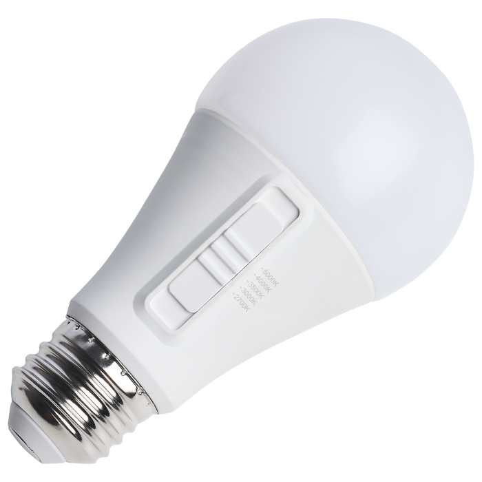 11.9 Watt A19 LED; 27K/30K/35K/40K/50K CCT; 90 CRI; Medium Base; Dimmable; 120 Volt - Satco