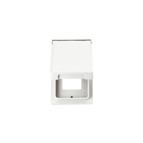 Eaton White GFCI Cover, Self-closing, Surface Mount, Wet, Single-Gang- Vertical
