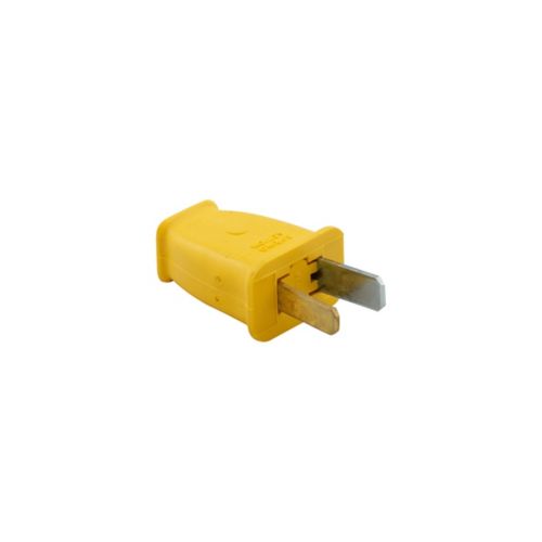 Eaton 15A straight blade plug with back wire, 125V, #16 AWG industrial wiring device by Cooper