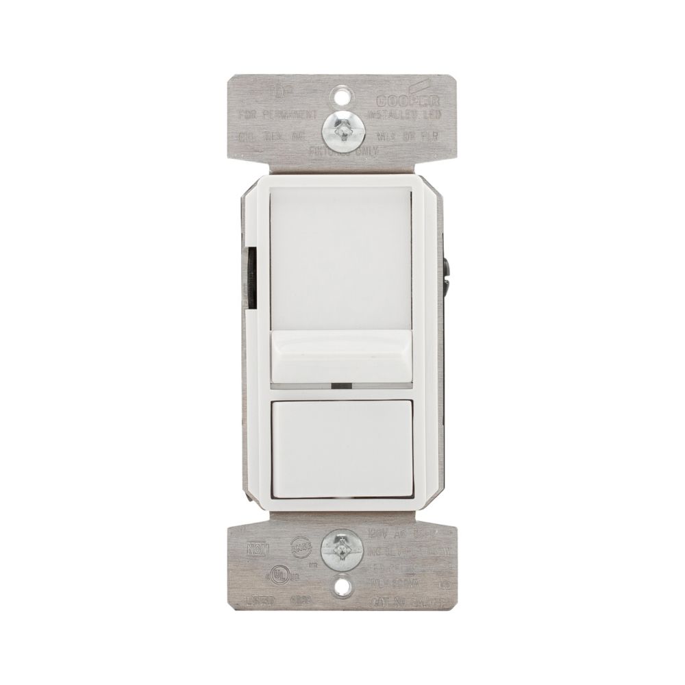 Eaton Slide Dimmer in White, Polycarbonate, Single-pole