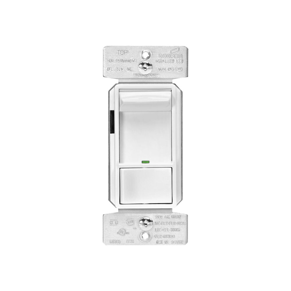 Eaton Slide Dimmer in White, Polycarbonate, Single-pole