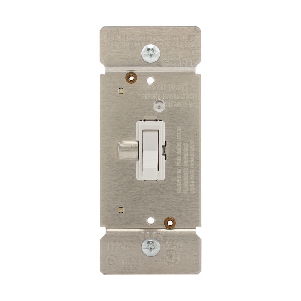 Cooper TI061-W Dimmer Toggle Sp/3W 600W 120V in White
