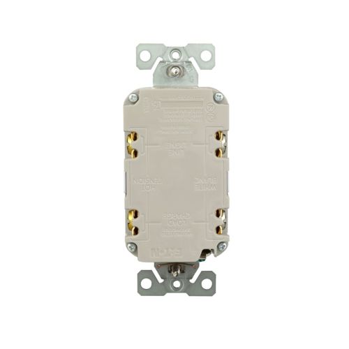 Eaton Tamper and Weather-Resistant, Self-Test GFCI, 20A, 125V, White, Slim Design - Cooper
