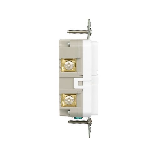 Eaton Tamper and Weather-Resistant, Self-Test GFCI, 20A, 125V, White, Slim Design - Cooper