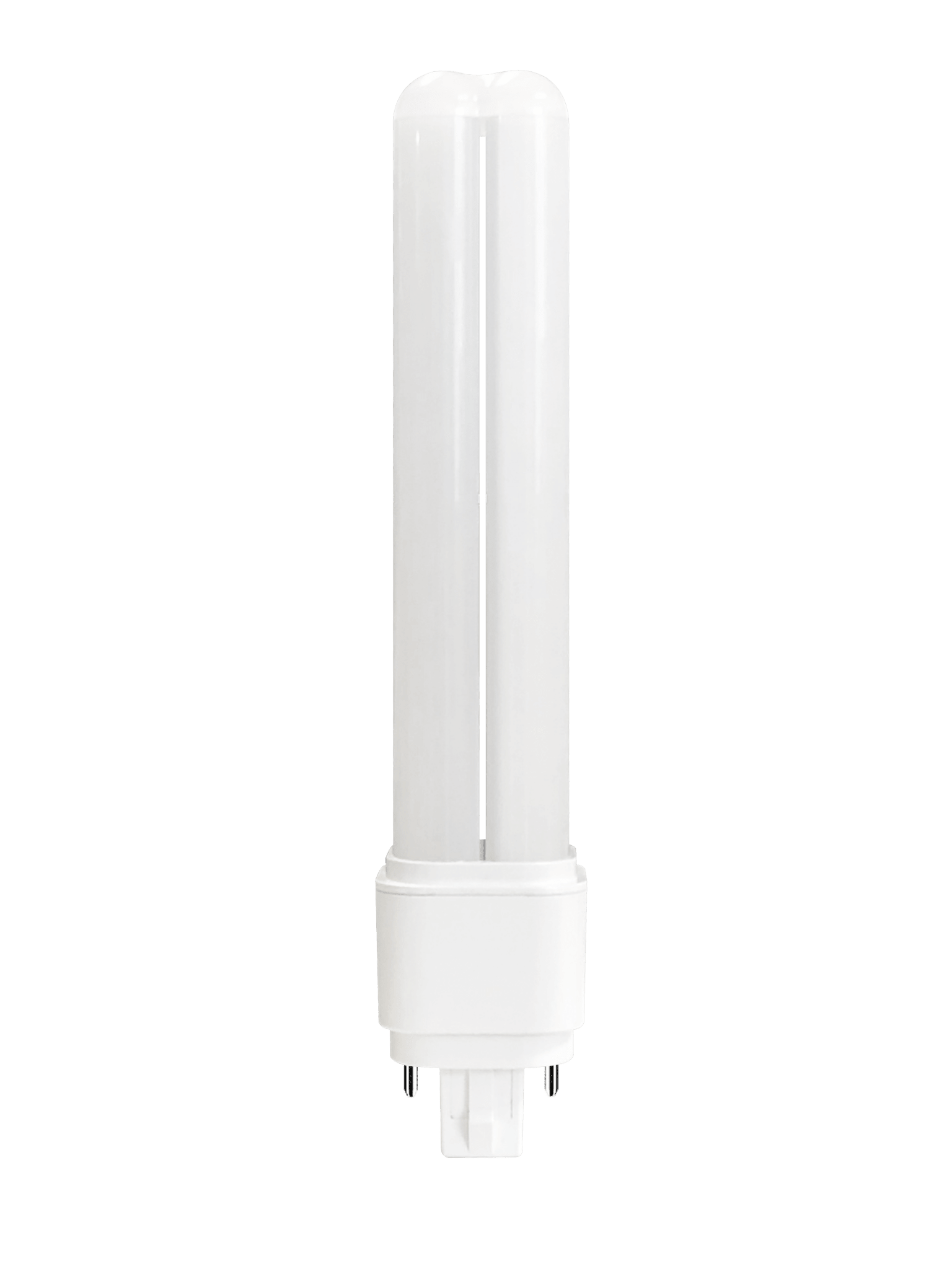 Eiko LED 9W bulb with 1250 lumens, G24D base, plastic housing, 4000K, 80 CRI, suitable for 120-277V lighting fixtures.