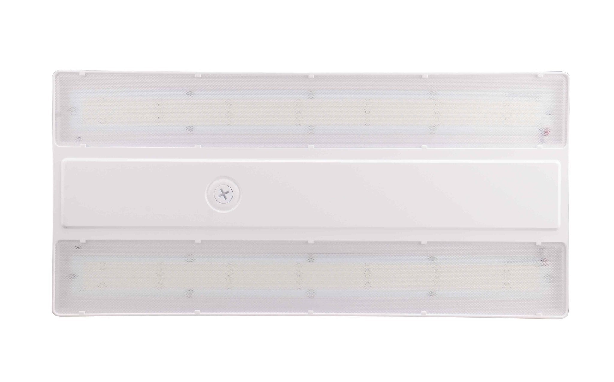 Eiko LED Linear High Bay 90W with 5000K daylight white illumination, dimmable, suitable for industrial or warehouse lighting.