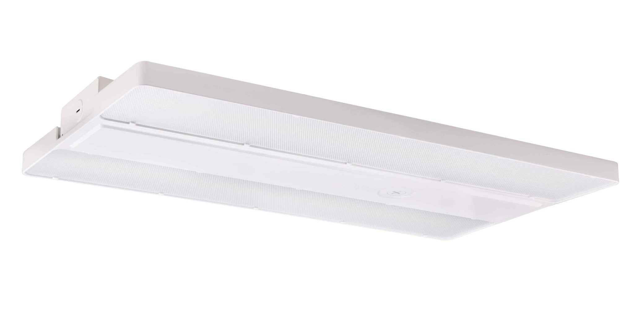 Eiko LED Linear High Bay light with PowerSet 320W, 5000K, dimming, suitable for industrial or warehouse lighting.