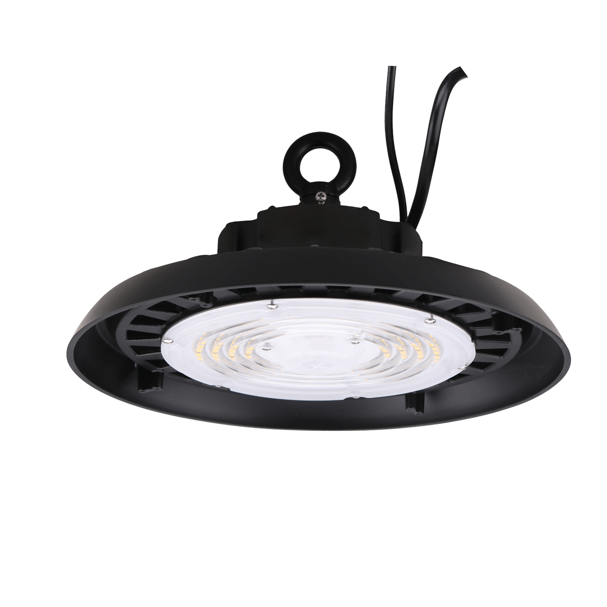 LED Round High Bay, 200W, 5000K, 120-277V, 0-10V Dimming, Black - Green Lighting Wholesale