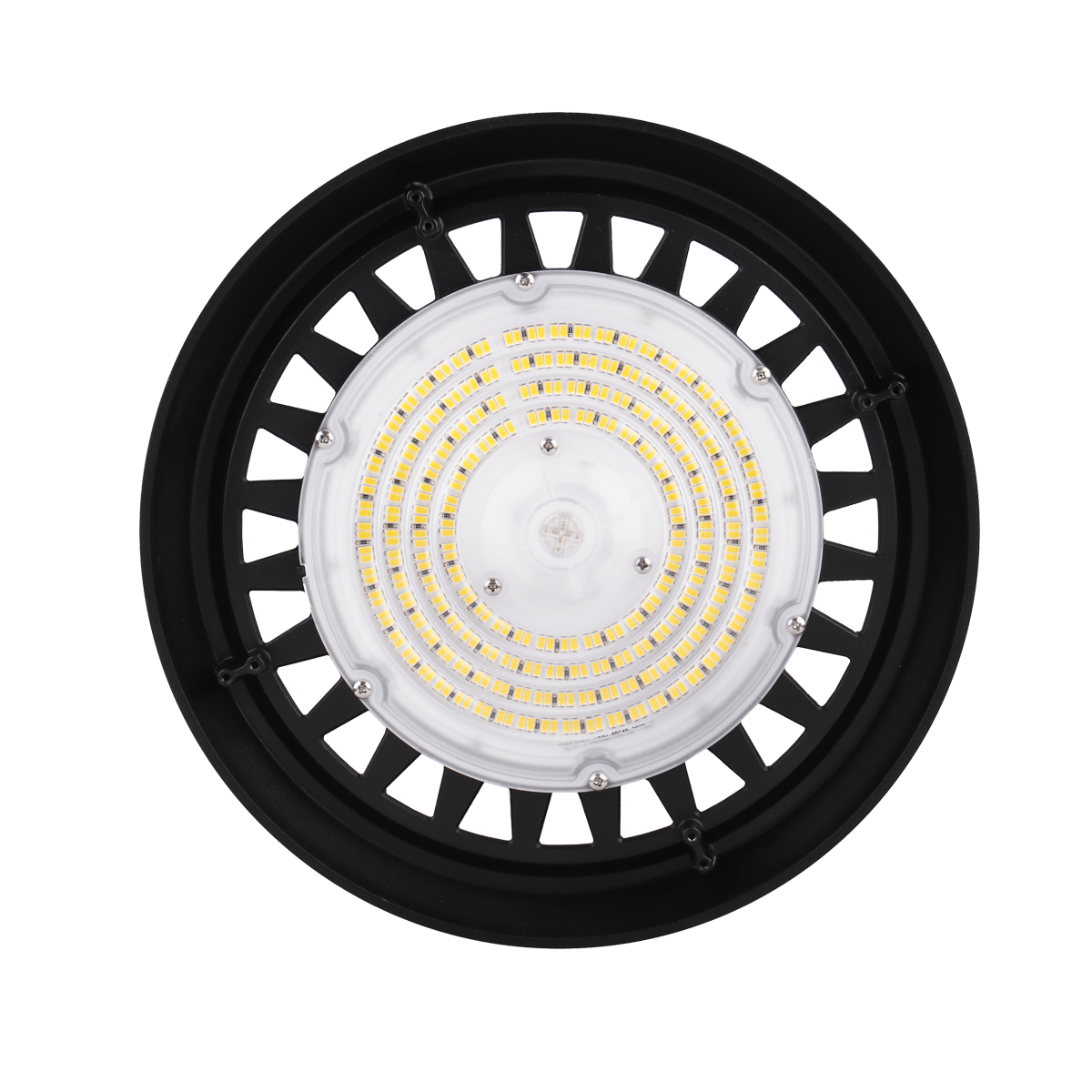 LED Round High Bay, 200W, 5000K, 120-277V, 0-10V Dimming, Black - Green Lighting Wholesale