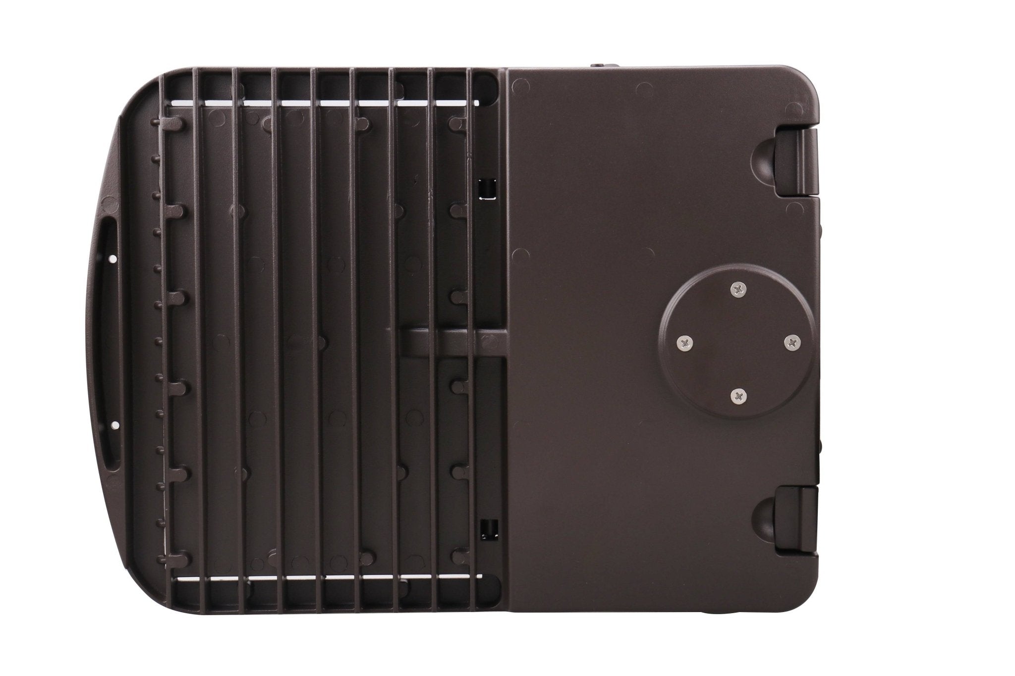 Eiko LED Area Light PowerSet 100W with bronze finish, 5000K, Type 5 lens, dimmable, suitable for outdoor lighting.