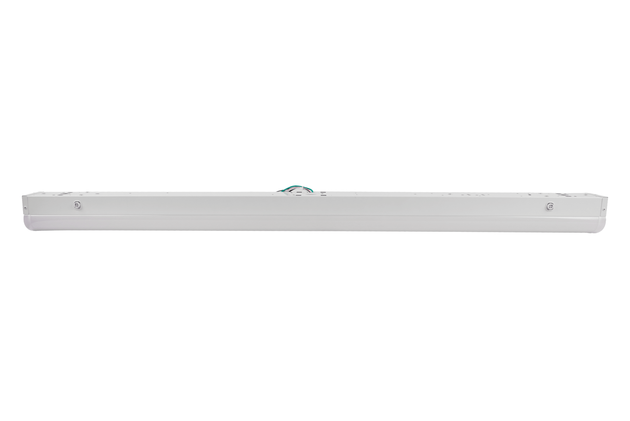 Eiko LED commercial strip light, 4-foot, 32W, 5000K daylight, dimmable 0-10V, suitable for retail or industrial lighting.