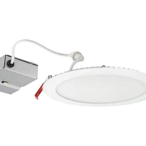 Juno Dimmable 8 Inch Wafer Downlight, 19 Watt Matte White, Color Selectable - Green Lighting Wholesale, INC