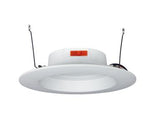 6 Inch White Recessed Baffel Downlight, 9.5W, 120V