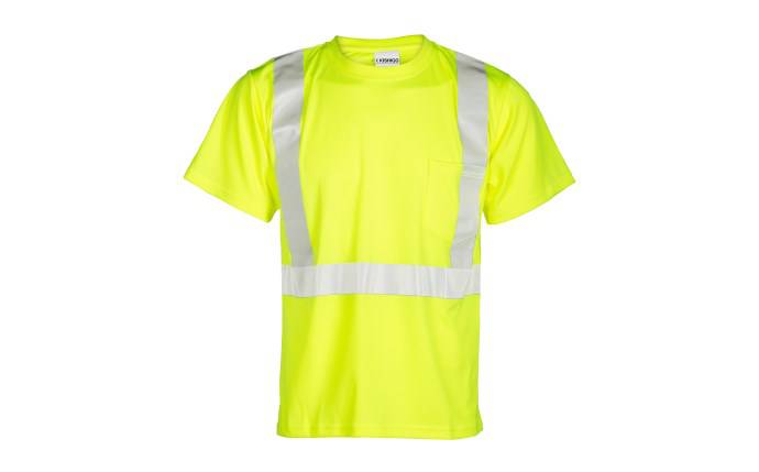 ML Kishigo 9110 Lime Short Sleeve Class 2 T-Shirt in LARGE