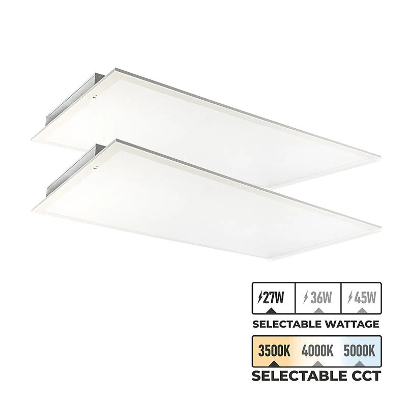 LED Flat Panel 2X4 Watt Select - 27W, 36W, 45W AND Color Select