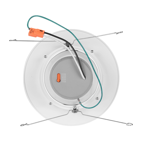 Nicor 6-inch LED Gimbal Recessed Retrofit Kit with 900 lumens and adjustable CCT options from 2700K to 5000K.