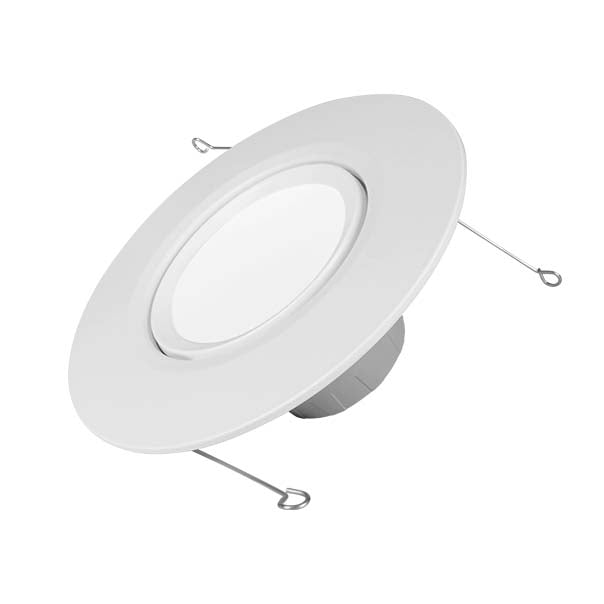 Nicor 6-inch LED Gimbal Retrofit Kit with 900 lumens, adjustable CCT from 2700K to 5000K, for recessed lighting installations.