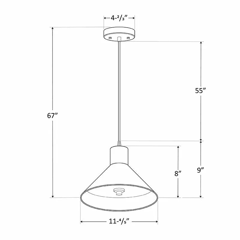 Black LED Multi-CCT Integrated Vintage Pendant Light, 25W 