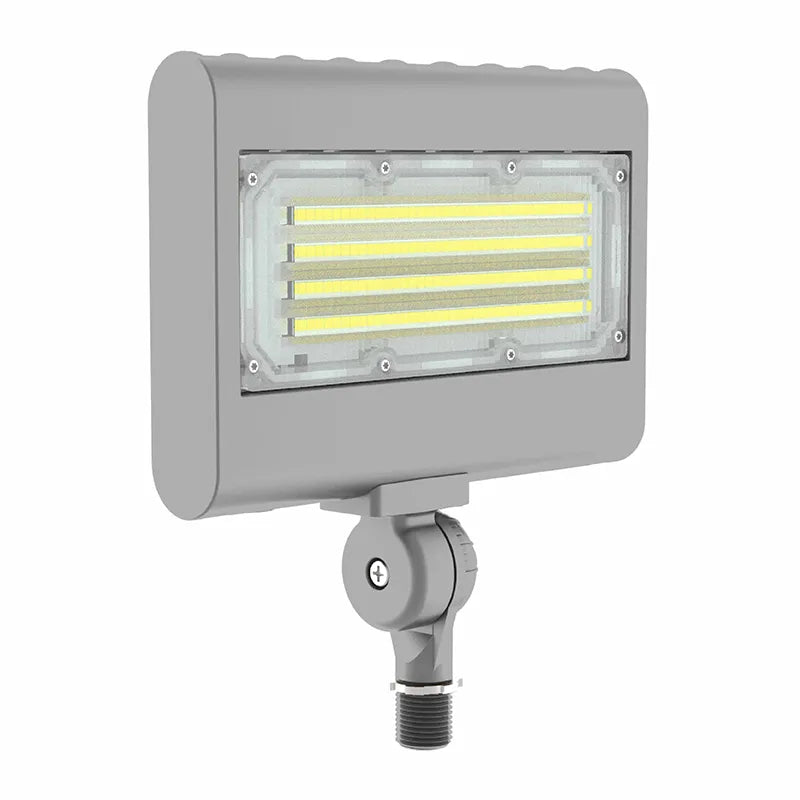 LED Gray High Lumen Flood Light, Wattage & CCT with 1/2" Knuckle
