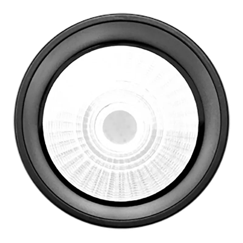 Black 2-inch round architectural ceiling cylinder light by Westgate, 20W LED fixture with adjustable color temperatures 3000K-5000K