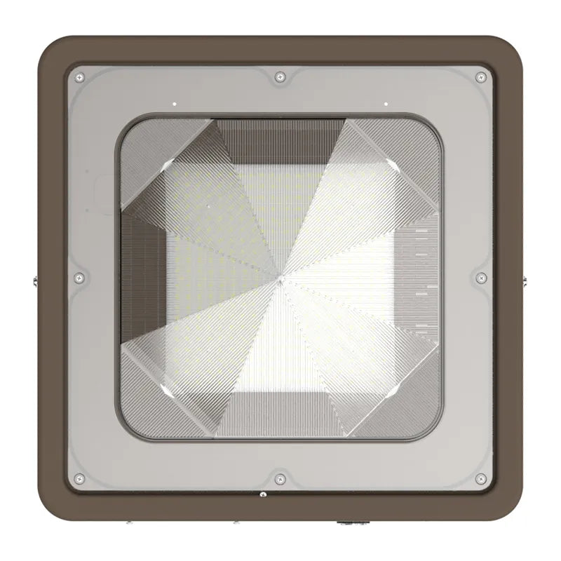 LED Bronze Square Canopy Light with EM Backup