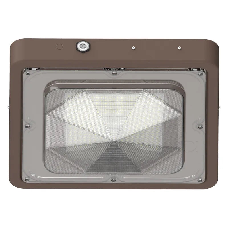 LED Bronze Square Canopy Light with EM Backup