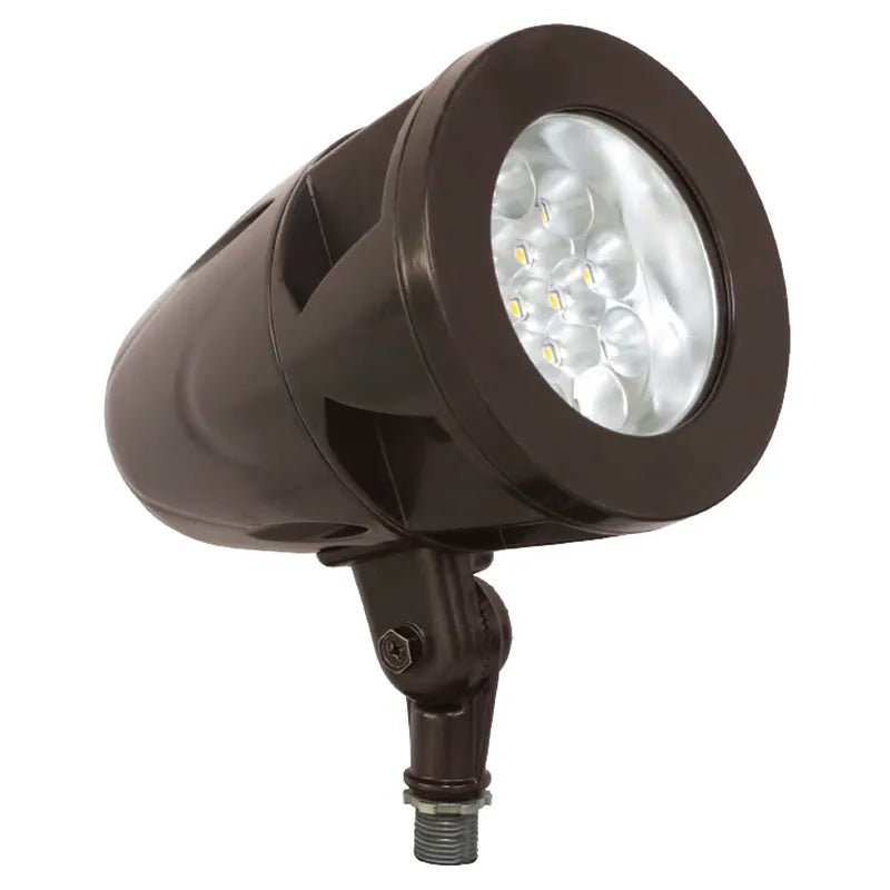 LED Flag-Pole w/ Narrow Beam Spotlight In Bronze, 84W, 5000K - Westgate