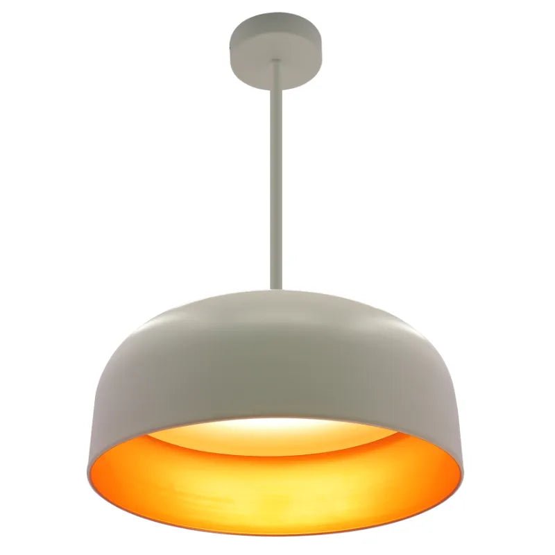 LED 24" LED White w/ Gold Pendant Light with 6Ft. Adj. Rod, 40W, 2700K/3000K/3500K/4000K/5000K - Westgate