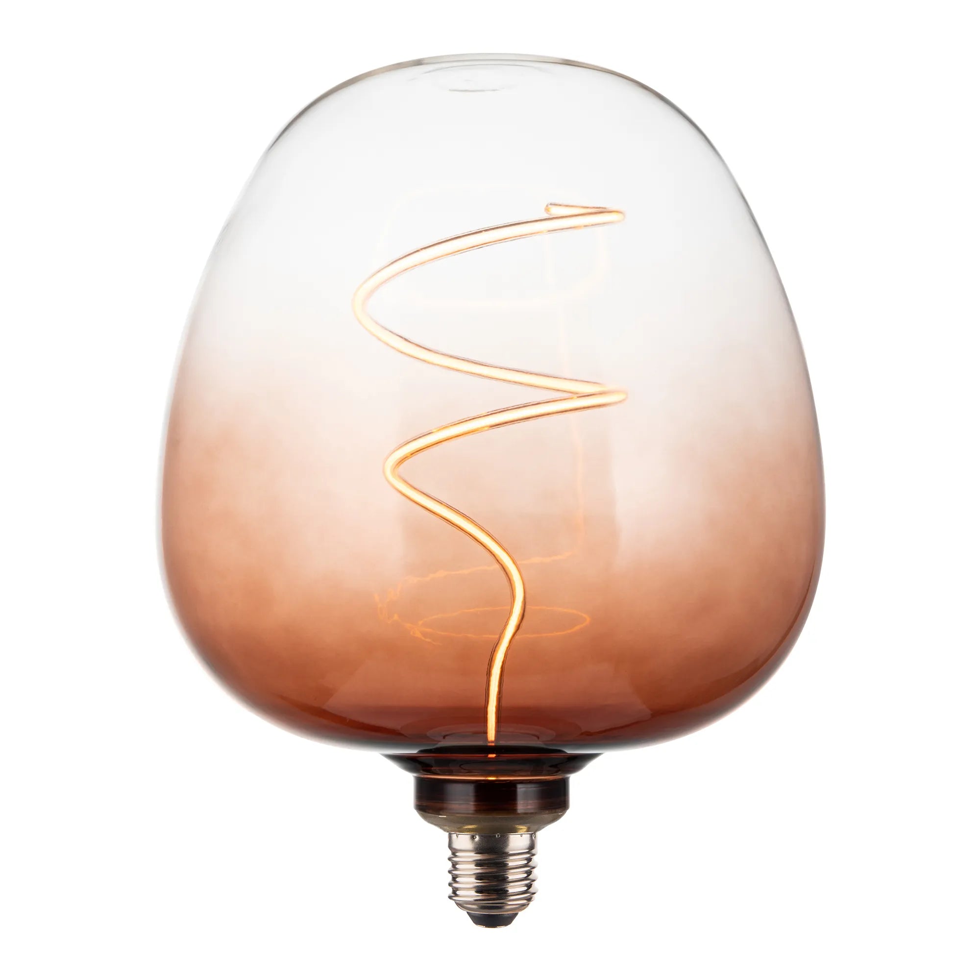 Westgate 7.5-inch amber globe lamp with spiral filament, E26 base, decorative 1800K lighting for residential pendant lighting.