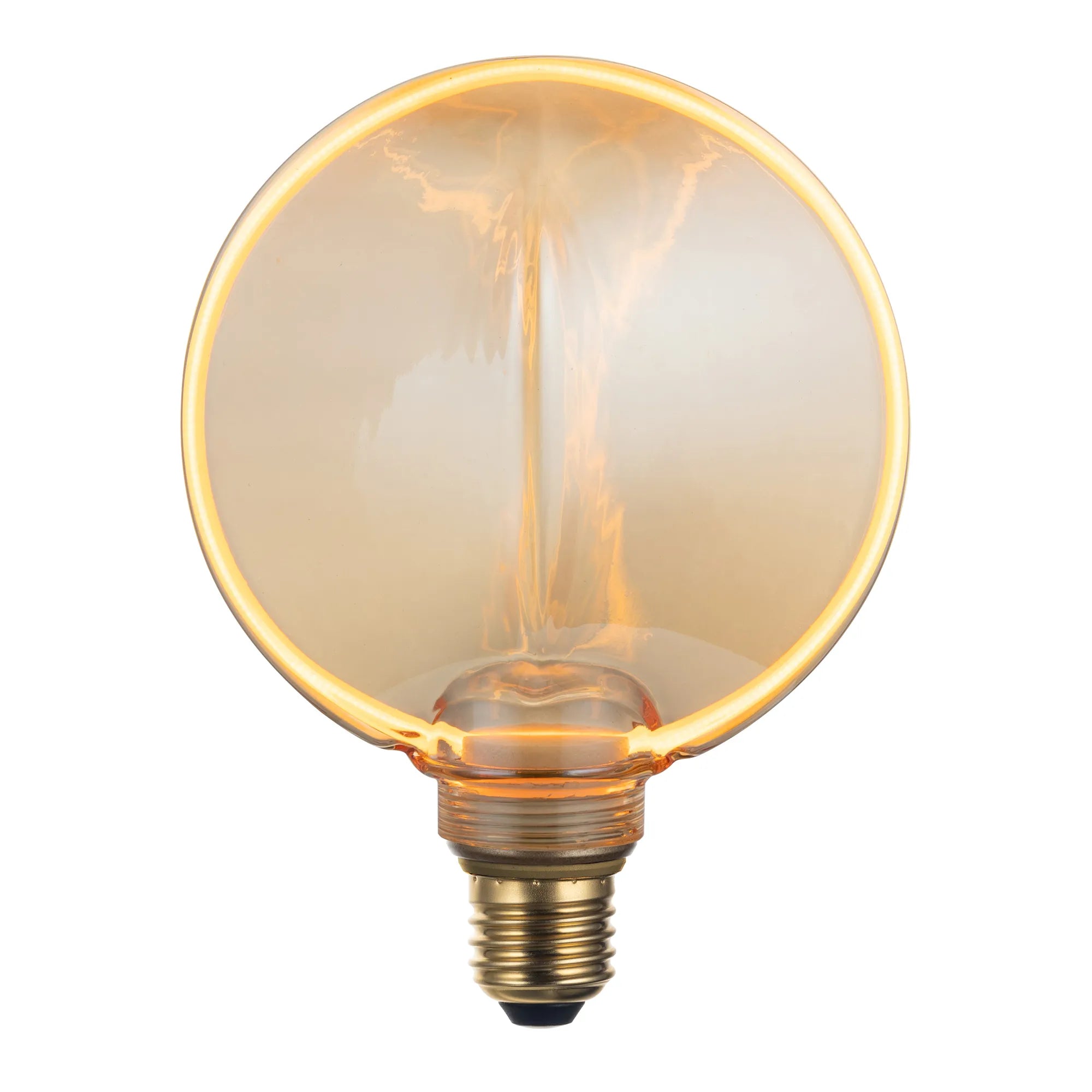 LED 5 Inch Edge-Cut Globe Glass Decorative Pendant Lamp