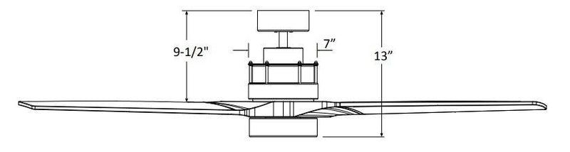 Torque 52" 3 Blade Indoor LED Ceiling Fan in Brushed Nickel / Natural Maple