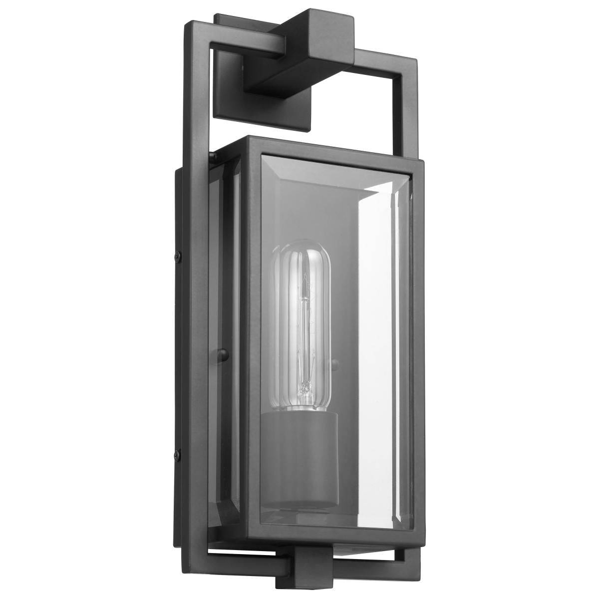 Exhibit; 1 Light; Small Wall Lantern; Matte Black 