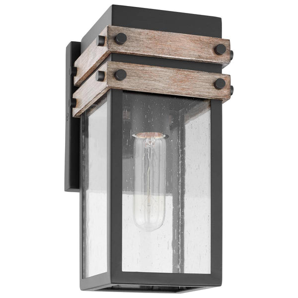 Homestead; 1 Light; Small Wall Lantern; Matte Black 