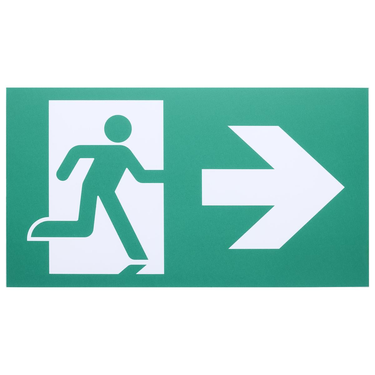 Wet Location Running Man Green Combo Exit Sign