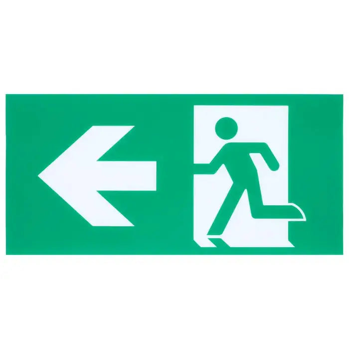 Running Man Green Exit Sign; 2HR Backup; Single/Dual Face
