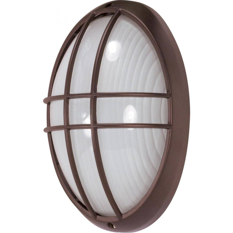 1 Light - 13'' Large Oval Cage Bulkhead 